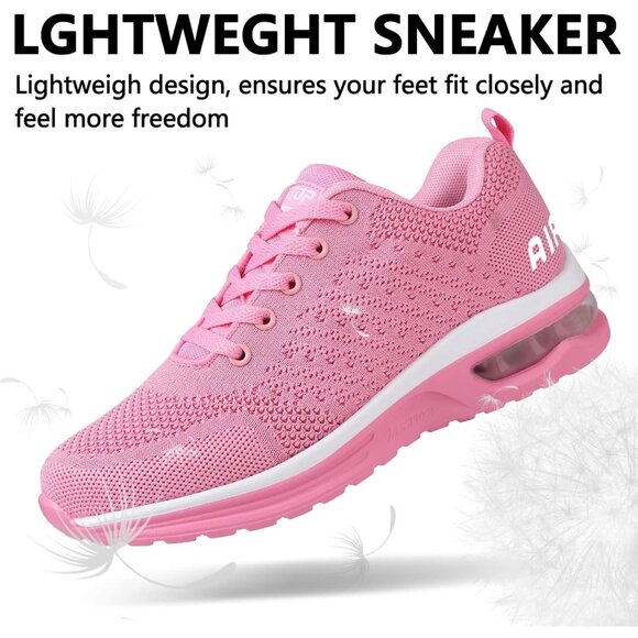 Ziitop Pink Ladies Non Slip Lightweight Fashion Sneakers Breathable Shoes - Picture 7 of 7